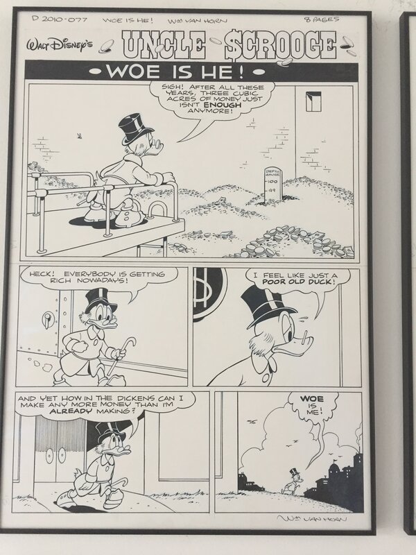 William Van Horn, Uncle Scrooge - WOE IS HE! - Page 1 of 8 (Complete Story) - Planche originale