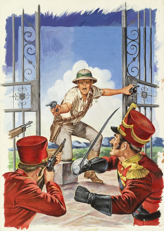 unknown, Classics Illustrated cover: Soldiers of Fortune - Original Cover