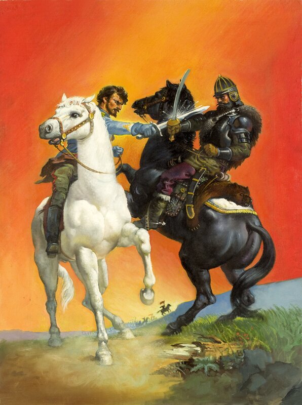 unknown, Classics Illustrated cover: With Fire and Sword - Original Cover