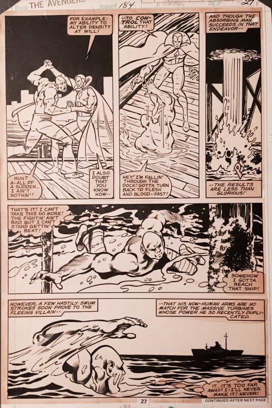 Avengers #184 par John Byrne - Planche originale