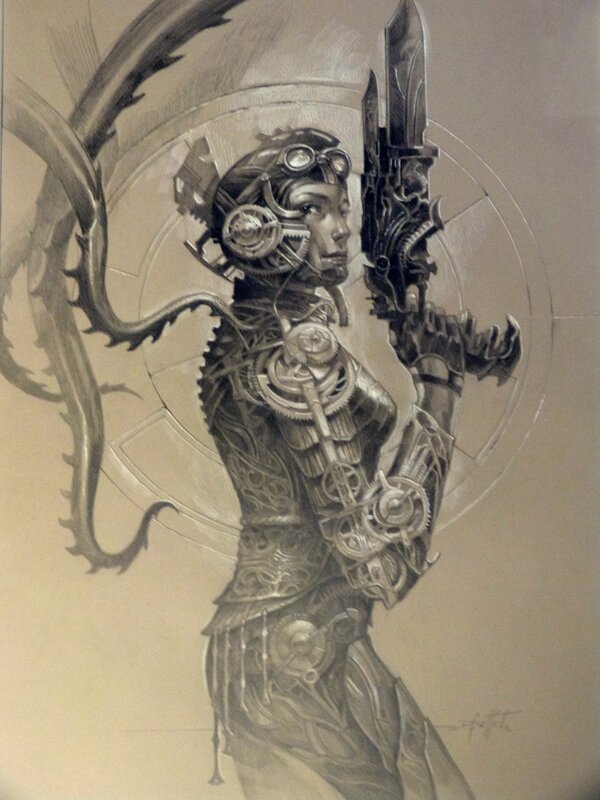 Lady Steampunk par Didier Graffet - Planche originale
