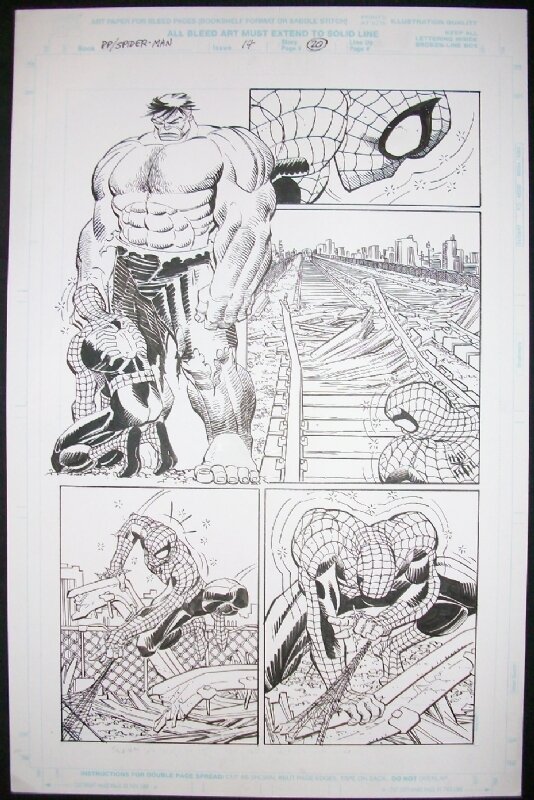 John Romita Jr., Peter PARKER SPIDER-MAN issue 14 page 20 - Illustration originale