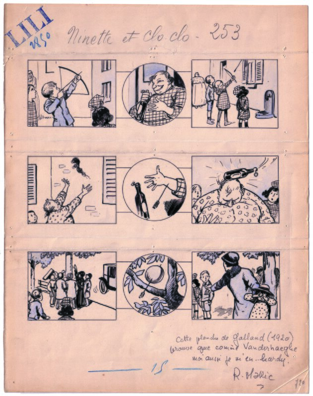 André Galland, Ninette et Cloclo, pl. 253 - Planche originale