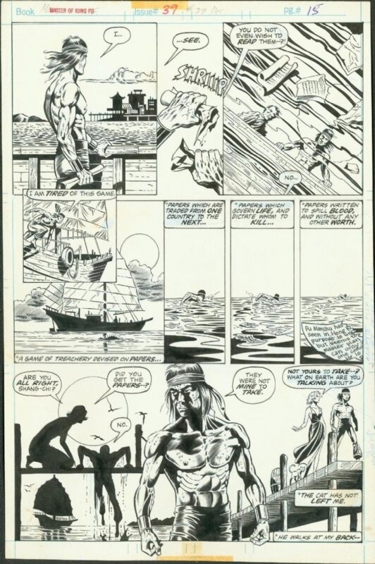 Paul Gulacy, Master Of Kung Fu 39 Pg15 - Original Illustration