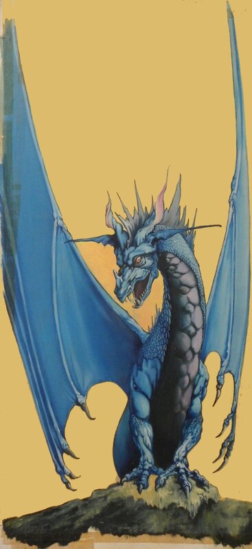 Ray Rubin, Lords Dragon Dragon bleu - Original Illustration
