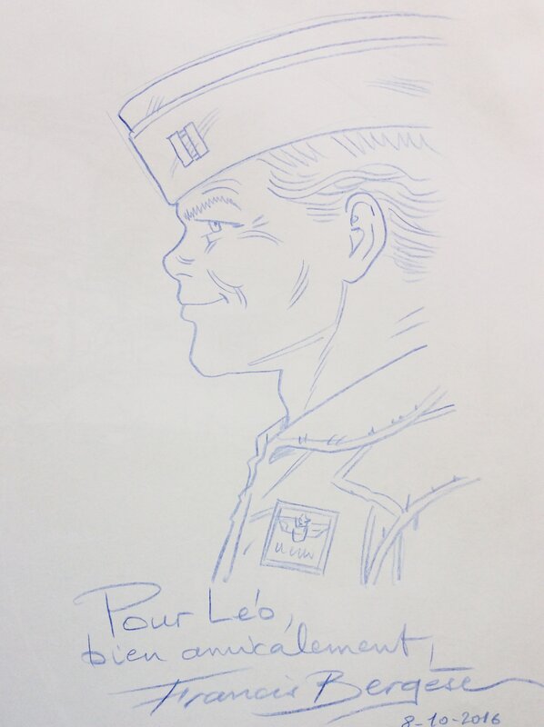 Buck Danny - Léo by Francis Bergèse - Sketch