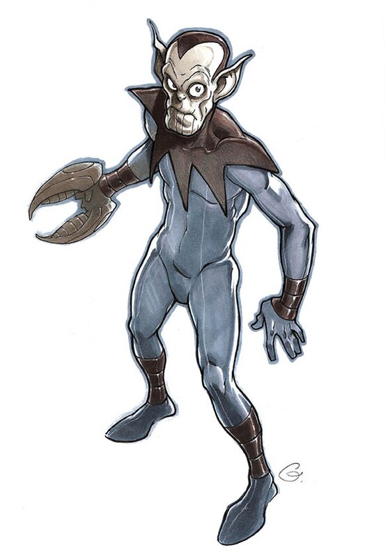 Fanart-Skrull par Sylvain Guinebaud - Œuvre originale