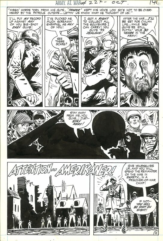 Joe Kubert, Our Army at War # 224 p.10 . - Comic Strip