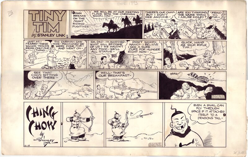 Stanley J. Link, Tiny Tim, sunday, 18-12-1949 - Planche originale