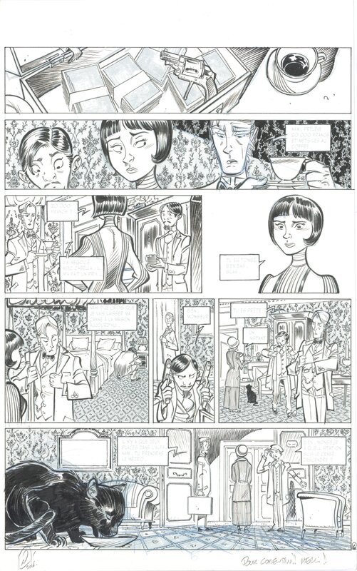 Pierre Alary, Silas Corey T2 (Le réseau Aquila 2/2) - Encrage P8 - Planche originale