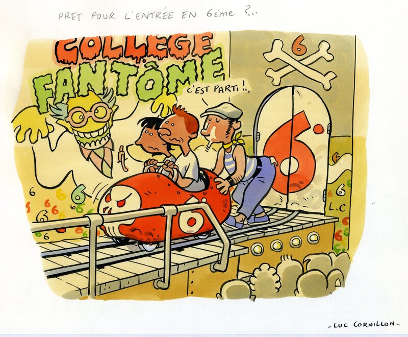 Collège Fantôme par Luc Cornillon - Illustration originale