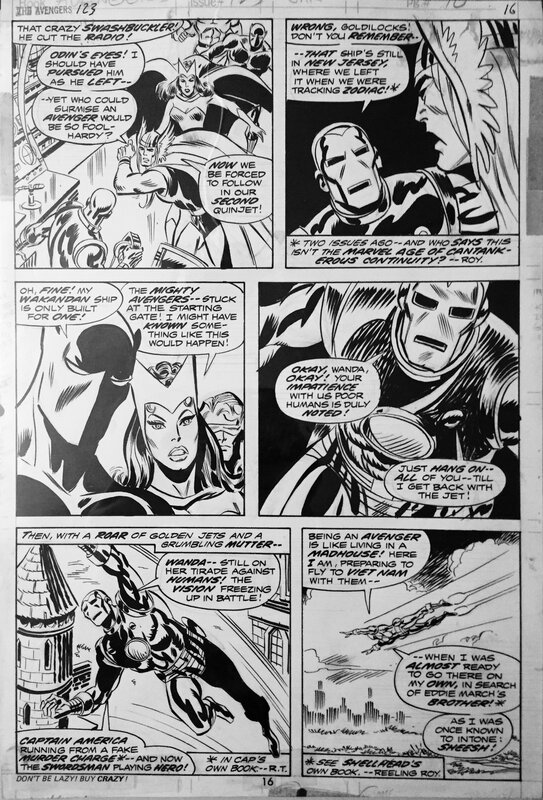 Avengers #123 par Bob Brown, Don Heck - Planche originale