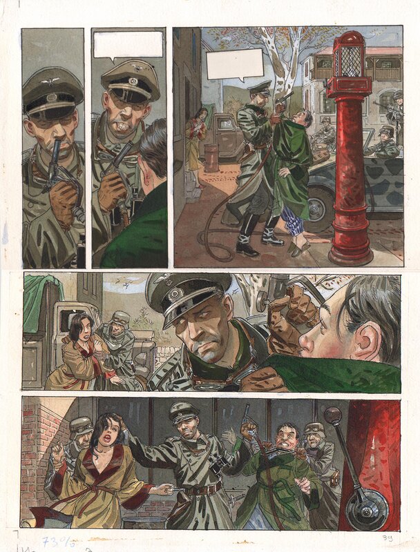 En vente - Jean-Pierre Gibrat, Le sursis  planche 39 - Planche originale