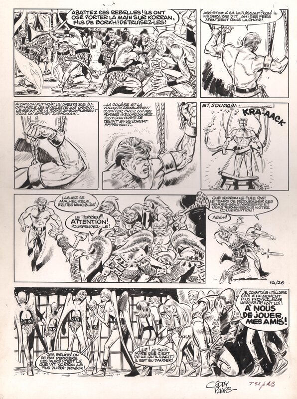 Eddy Paape, Lluc Orient  la planète de l'angoisse  planche 26 - Comic Strip