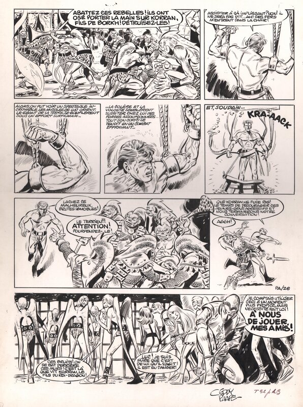 En vente - Eddy Paape, Lluc Orient  la planète de l'angoisse  planche 26 - Planche originale