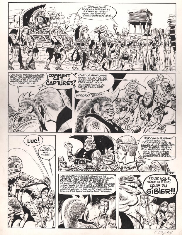 Eddy Paape, Luc orient la planète de l'angoisse planche 49 - Comic Strip