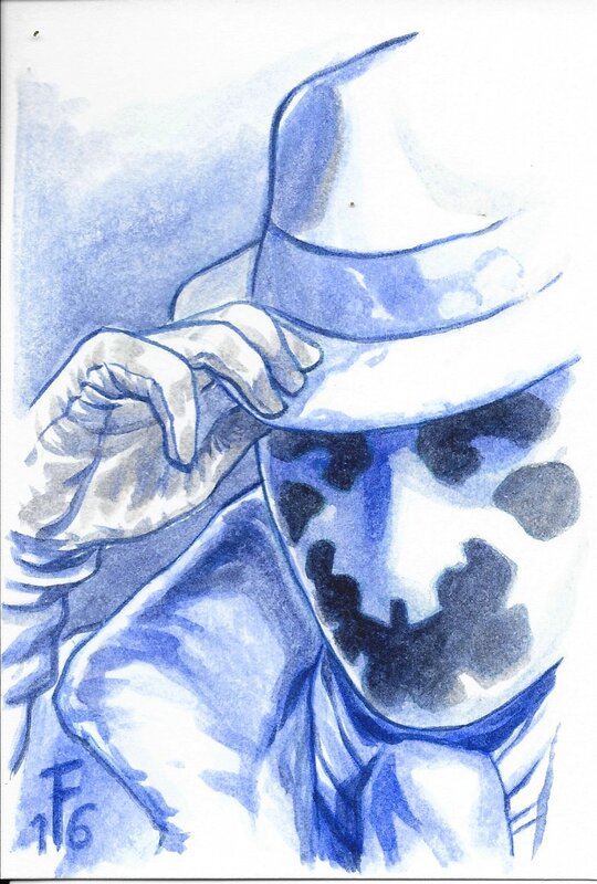 Fred Grivaud, The WATCHMEN : RORSCHACH - Illustration originale