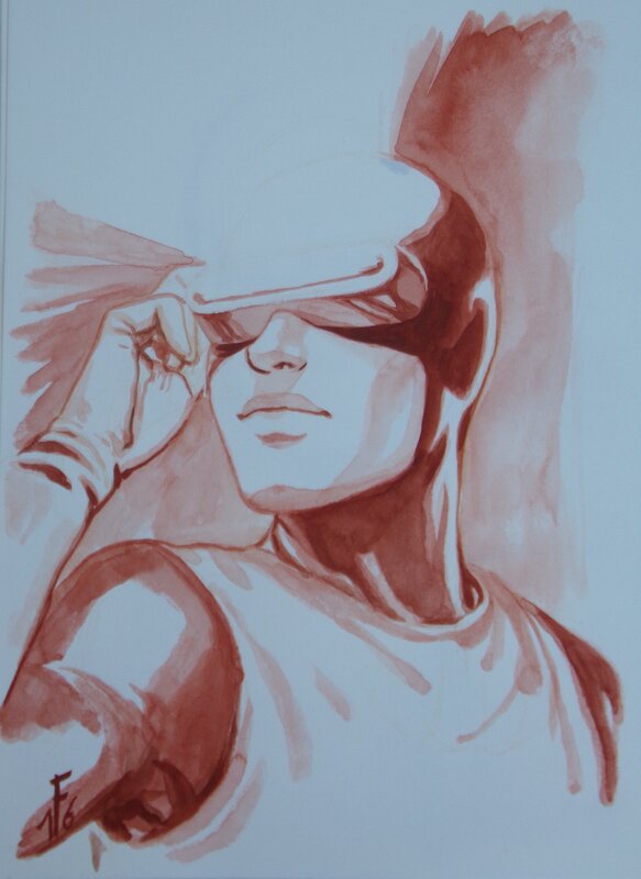 The X-MEN : CYCLOPS by Fred Grivaud - Original Illustration