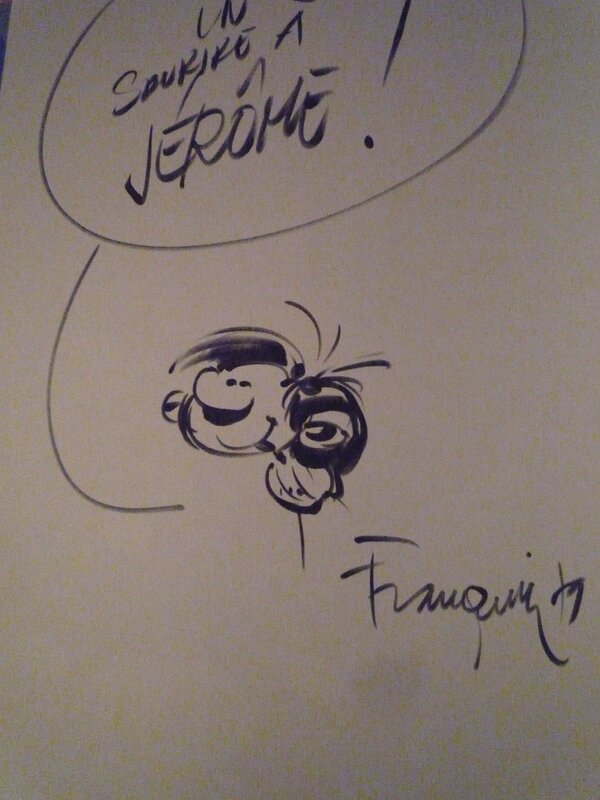 Gaston par André Franquin - Dédicace