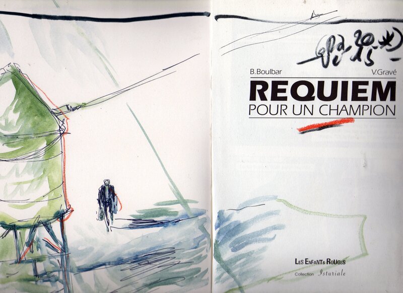 Dédicace sur l'album Requiem pour un champion by Vincent Gravé - Sketch
