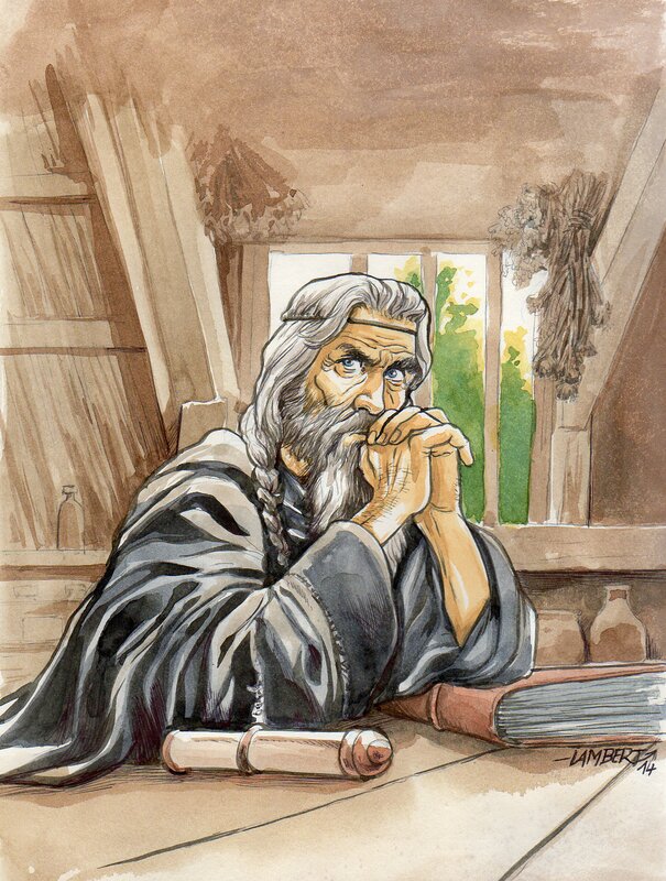 Merlin by Eric Lambert - Original Illustration