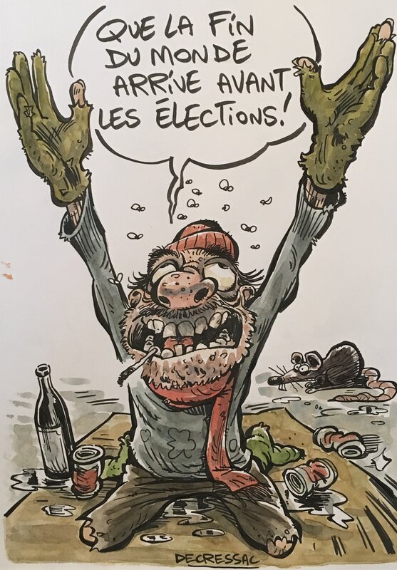 En vente - Élections 2012 par Philippe Decressac - Illustration originale