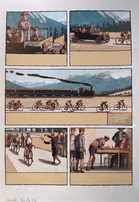 Le Tour des Géants par Nicolas Debon - Planche originale