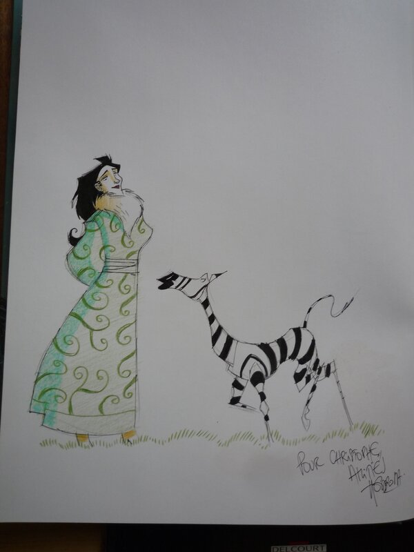 Cyril Pedrosa, Mademoiselle BLANCHE  ET GERALDINE LE ZEBRE - Dédicace