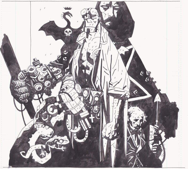 Hellboy #1 (cover) by Mike Mignola - Original Cover