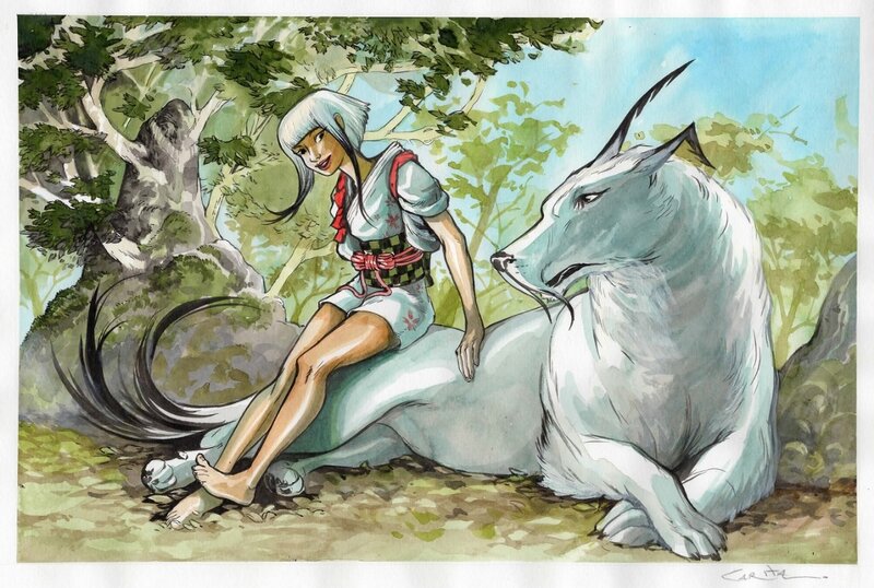 Carita Lupattelli, Carita Lupatelli Aki et Kenta (Izuna) - Illustration originale