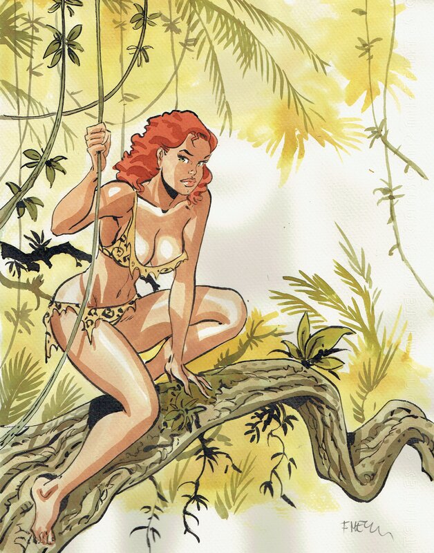 Meynet Jungle girl - Illustration originale