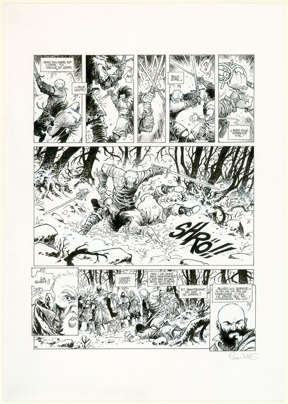 Joël Parnotte, Xavier Dorison, Le Maître d'Armes, Planche Originale 81 (diptyque) - Comic Strip