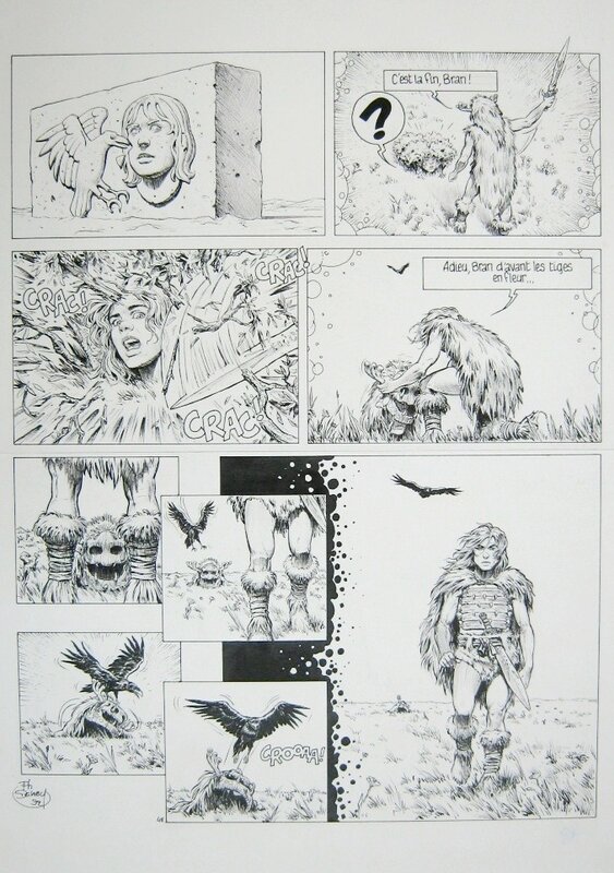 Bran par Philippe Delaby, Jean-Luc Vernal - Planche originale