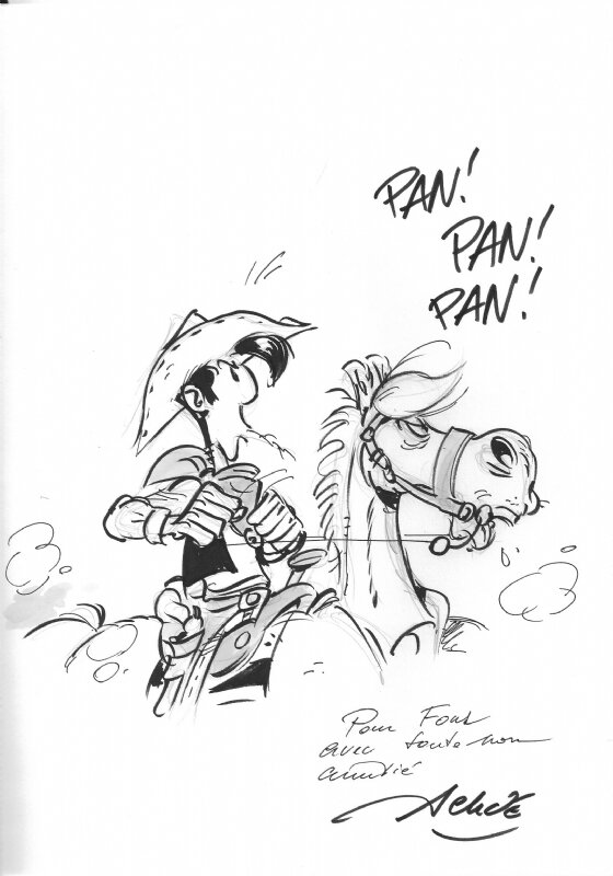 Achde Lucky Luke par Achdé - Dédicace