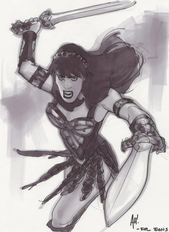 Adam Hughes Xena - Illustration originale