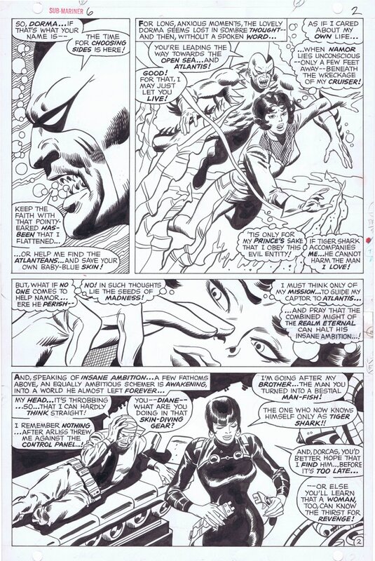 John Buscema, Dan Adkins, 1968-10 Buscema/Adkins: Sub-Mariner #6 p2 - Comic Strip