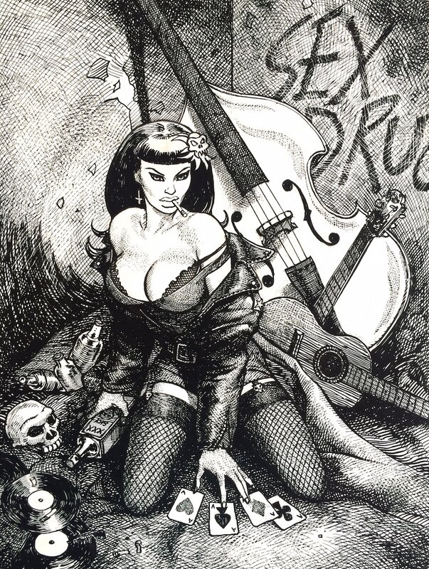En vente - Lady Luck par Fred Beltran - Illustration originale