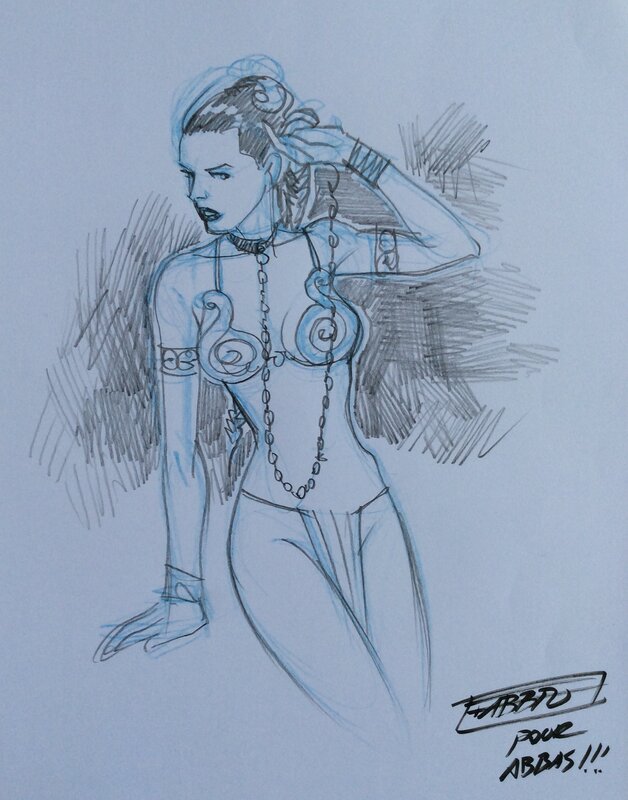 Princess Leia by Davide Fabbri - Sketch