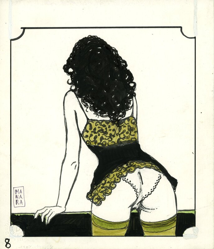 Milo Manara, Enard, Art de la fessée #pinup - Original Illustration