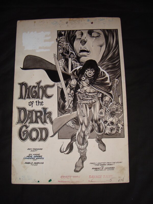 Gil Kane, Neal Adams, Conan the night of the dark god - Planche originale
