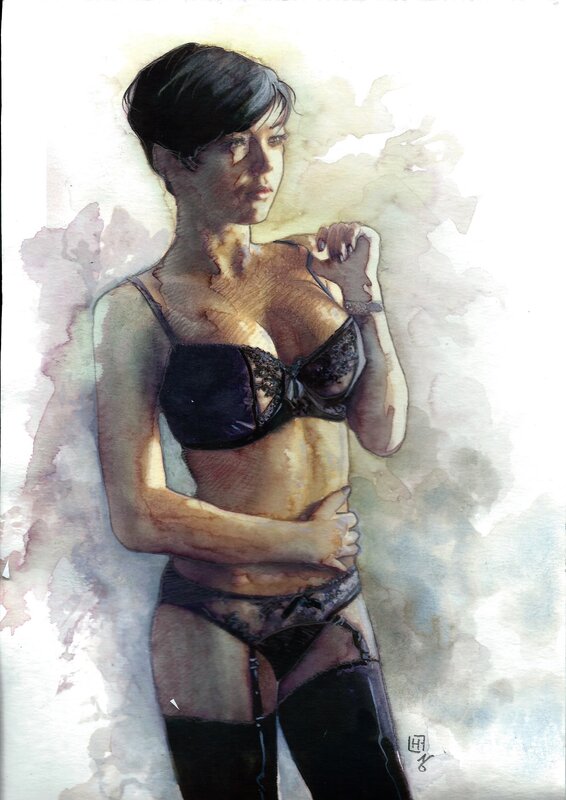 Femme by Fabrice Le Hénanff - Original Illustration