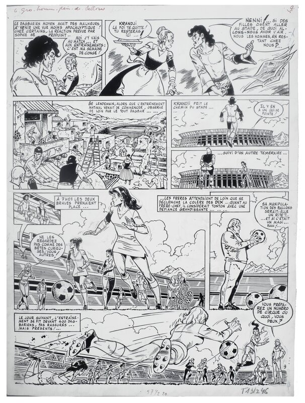 Raymond Reding, Section R - Le territoire des Dix : le gros homme plein de ballons - planche 9 - Comic Strip
