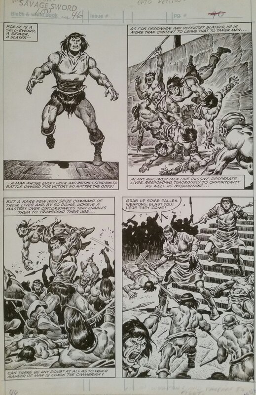 Conan 100 p46 par John Buscema, Ernie Chan - Planche originale