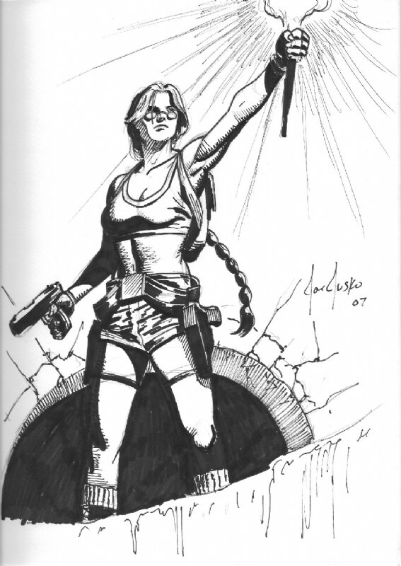 Joe Jusko Lara Croft - Sketch