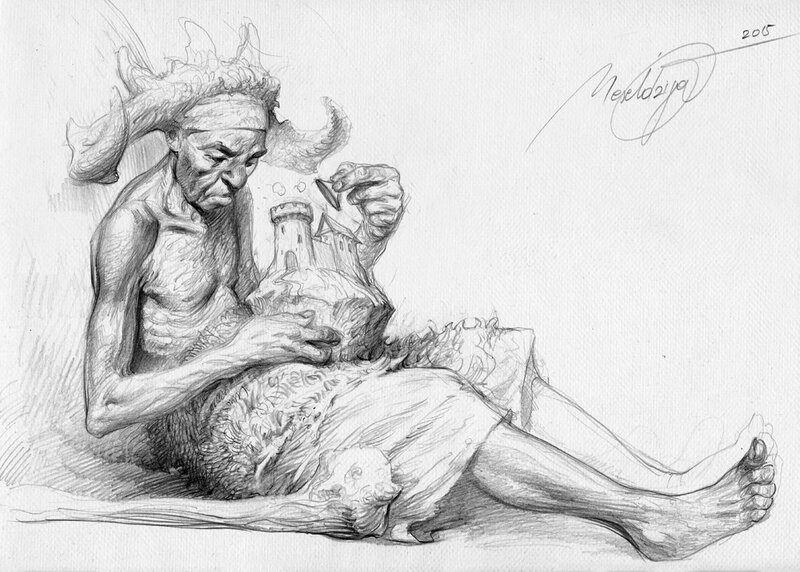 Petar Meseldžija, Petar Meseldzija Geant - Illustration originale