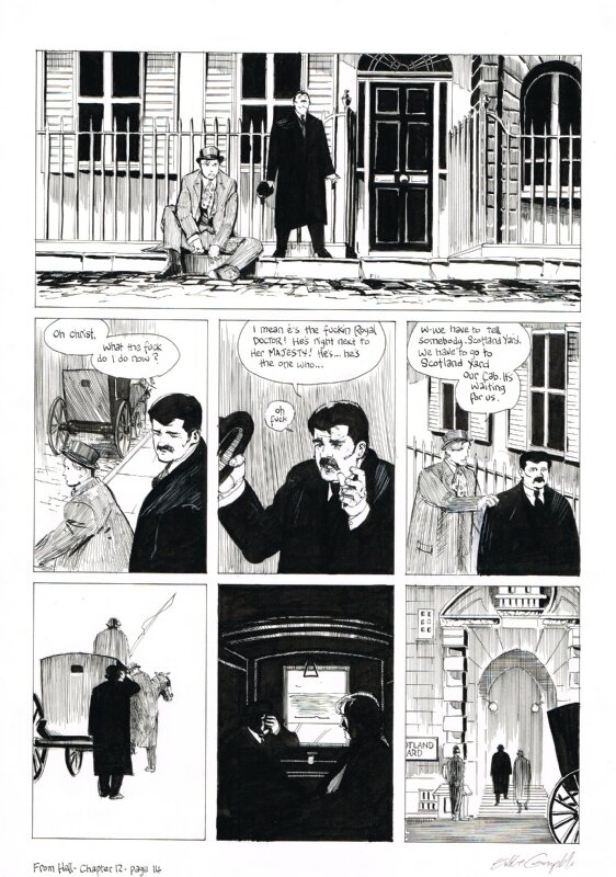 Eddie Campbell, Alan Moore, From Hell Ch 12, page 14 - Planche originale