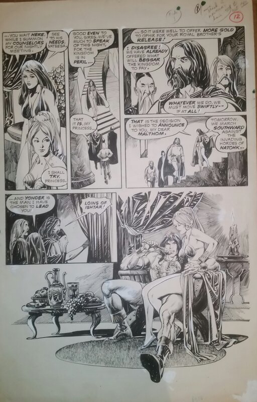 John Buscema, Alfredo Alcalá, Savage Sword of Conan 2 p16 - Planche originale