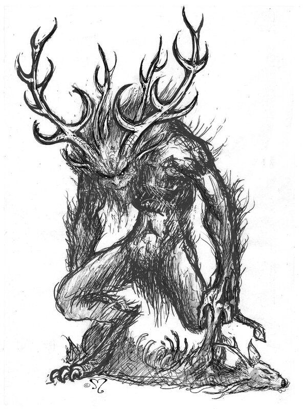 Wendigo by Pascal Moguérou - Original Illustration