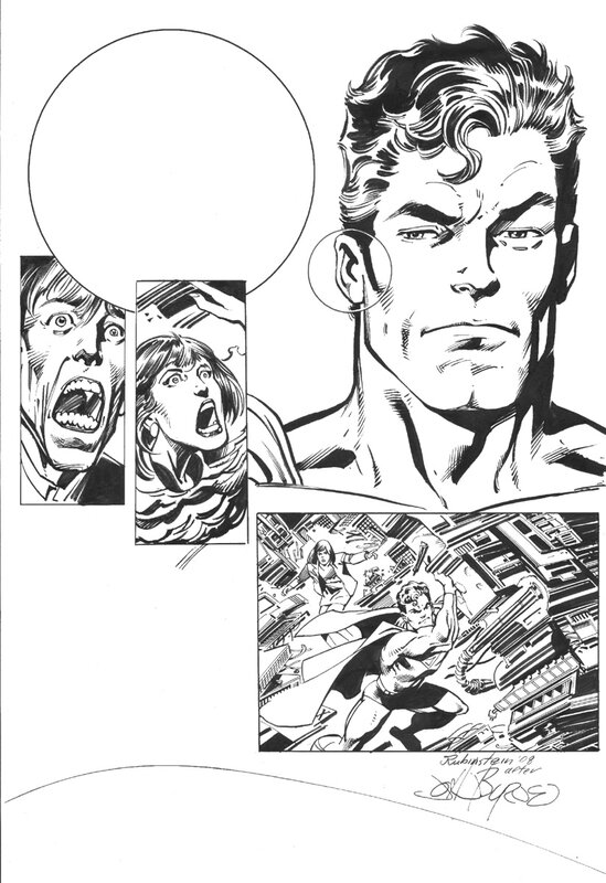 John Byrne, Superman's powers : hearing - Original Illustration