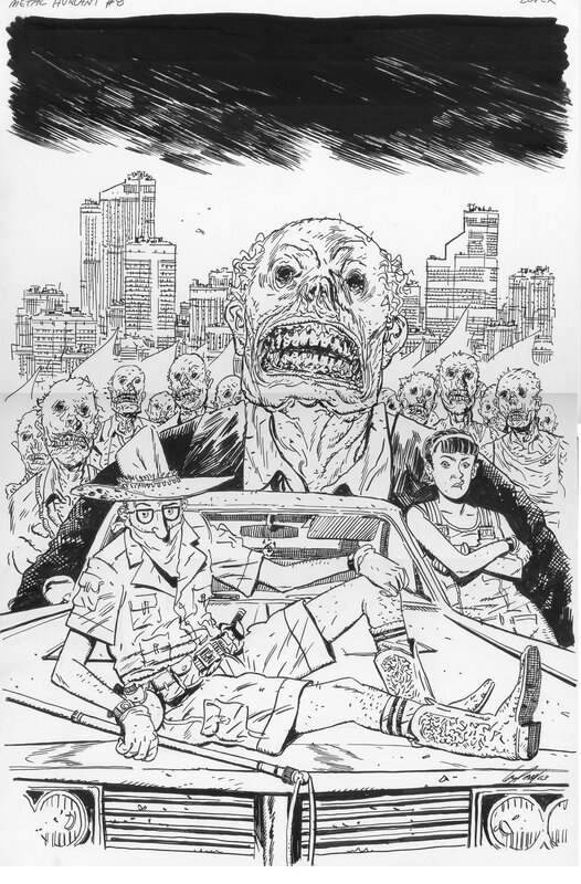 Les zombies qui ont mangé le monde - couverture originale by Guy Davis - Original Cover